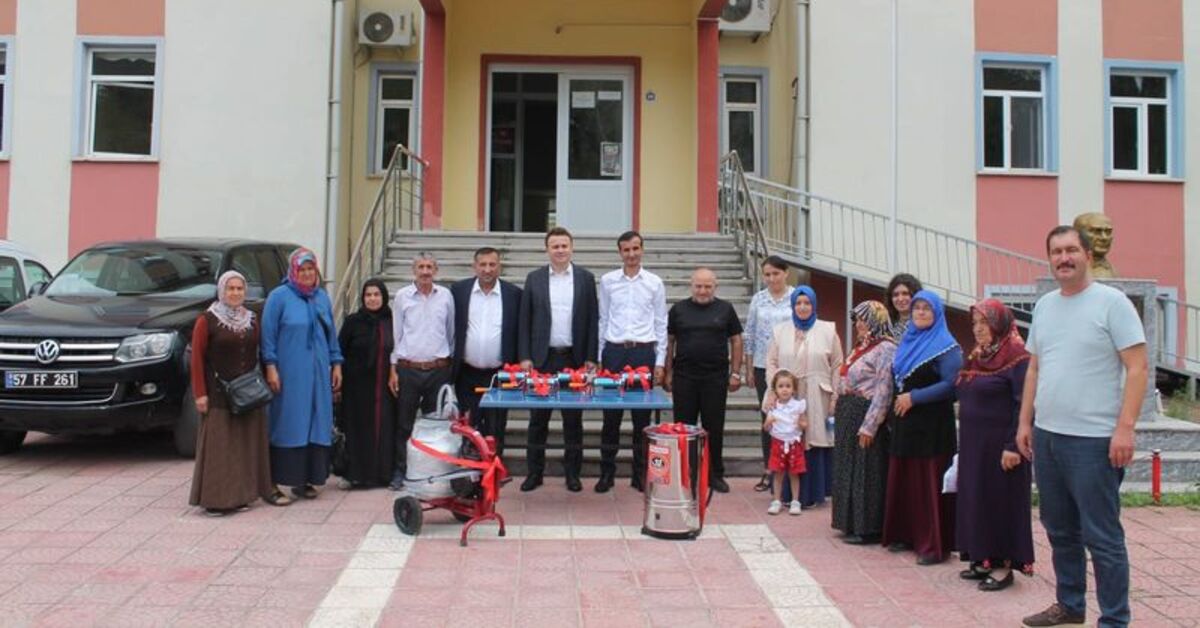Dikmen’de üretim yapan 7 kadına makine desteği