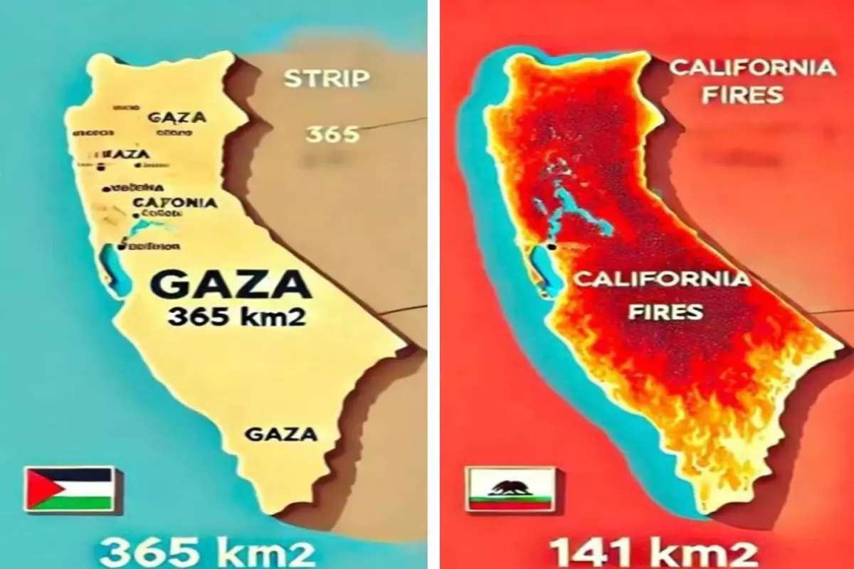 Benzerlikleri gündem oldu! 6 gündür yanan California’nın son hali Gazze’yi anımsattı
